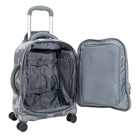 Jet-Set Gray Camo Recycled Carry-on Luggage