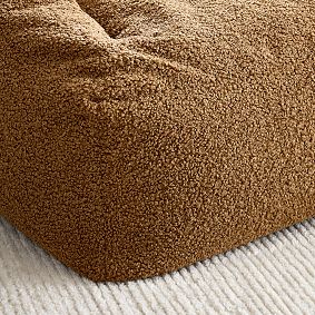 Large Teddy Faux Fur Brown Modern Bean Bag Lounger