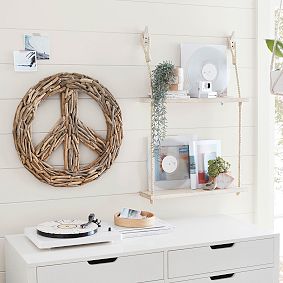 2-Tier Natural Cotton Bookcase