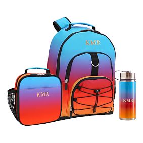 Gear-Up Sunset Ombre  Backpack &amp; CLassic Lunch Bundle, Set of 3
