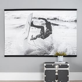 Black and White Surfer Wall Mural