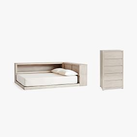 Costa Platform Lounge Corner Bed &amp; 5-Drawer Dresser Set