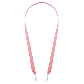 Pink Suede Face Mask Lanyard
