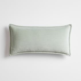 west elm x pbdorm Washed Cotton Velvet Lumbar Pillow Cover