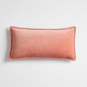 west elm x pbdorm Washed Cotton Velvet Lumbar Pillow Cover