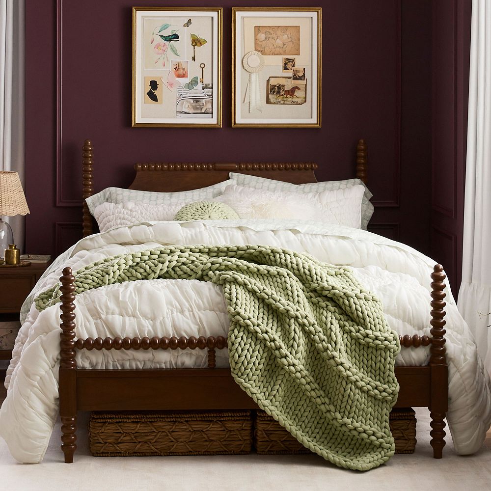 Chris Loves Julia Turned Wood Bed