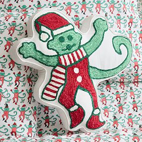 Roller Rabbit Monkeymas Pillow