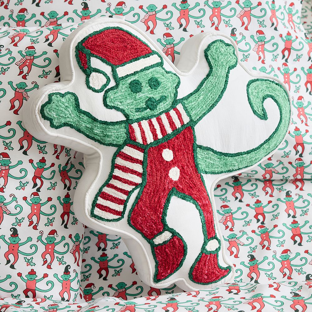 Roller Rabbit Monkeymas Pillow