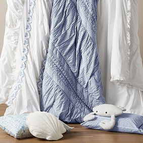 Cotton Percale Mini Ruffle Duvet Cover