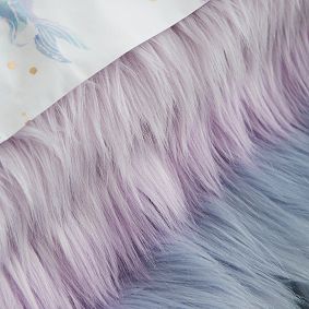 Rainbow Jumbo Faux-Fur Quilt