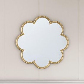 Microbeaded Floral Mirror (30")