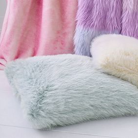 Feathery Faux Fur Pillow