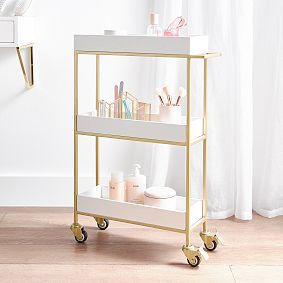 Open Box: Slim Beauty Cart - White/Gold