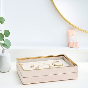 Velvet Blush Stacking Jewelry Box