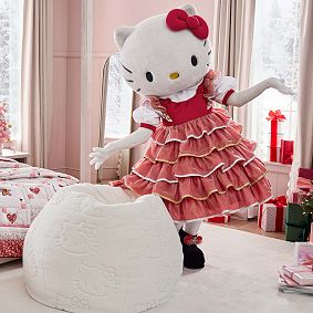Large Hello Kitty® Ivory Faux Fur Bean Bag Chair