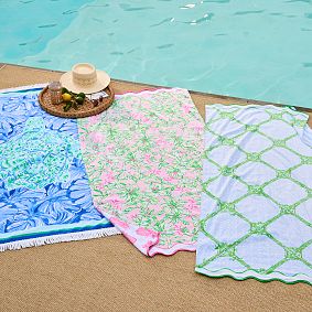 Lilly Pulitzer Tortuga Time Beach Towel UPF 50+