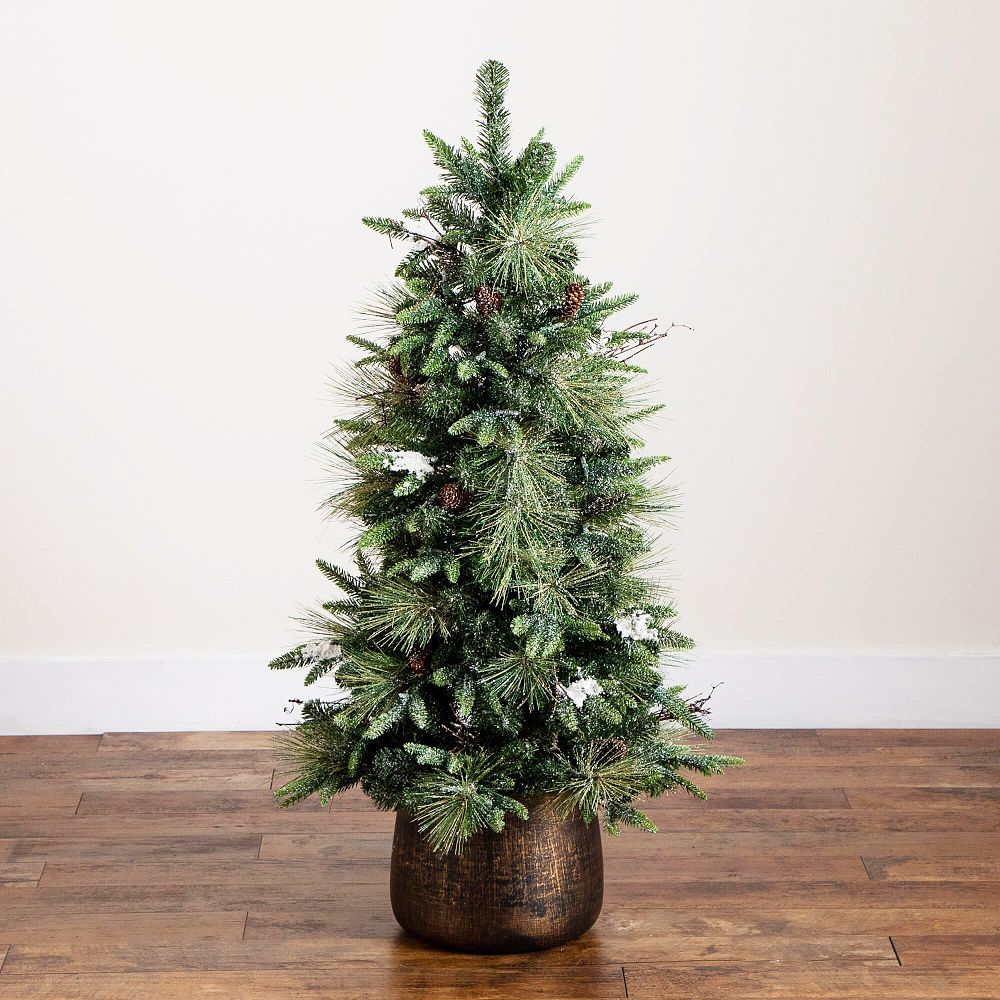 Pre-Lit Mixed Pine Christmas Tree with Pinecones (4 Ft.)