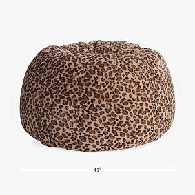 Large Cheetah Faux Fur Bean Bag Chair
