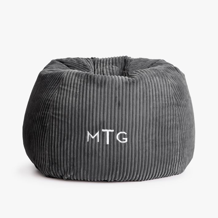 Chamois Charcoal Bean Bag Chair Collection Pottery Barn Teen