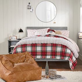 Morgan Plaid Sherpa Comforter