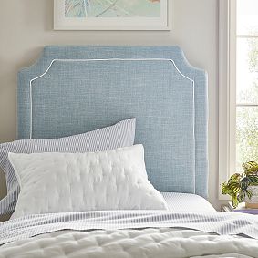 No Nails Auburn Piped Wall Mounted Headboard