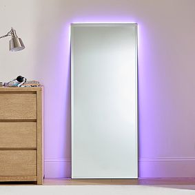 Ombre Ambient Backlit LED Floor Mirror (24&quot;x56&quot;)