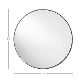 Metal Framed Round Mirror (30&quot;)