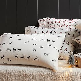 Rustic Reindeer Organic Flannel Sheet Set