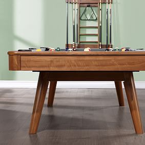 Mid-Century Modern Pool Table w/ Rack