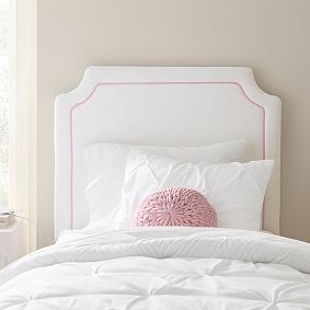 No Nails Auburn Piped Smart Wall Mounted Headboard