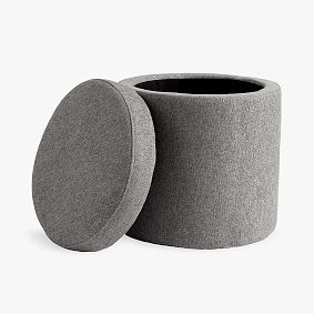 Simple Round Storage Ottoman