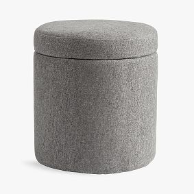 Simple Round Storage Ottoman