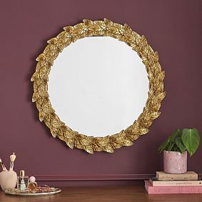 Chris Loves Julia Antique Gold Mirror (30&quot;)