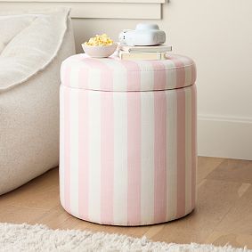 Simple Round Storage Ottoman
