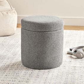 Simple Round Storage Ottoman