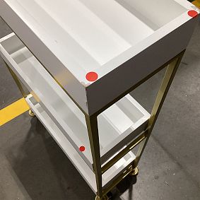 Open Box: Slim Beauty Cart - White/Gold