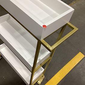 Open Box: Slim Beauty Cart - White/Gold