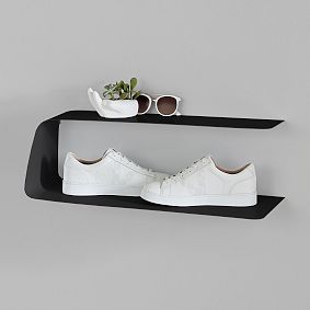 Light Up Wall Shelf-Black