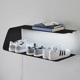 Light Up Wall Shelf-Black