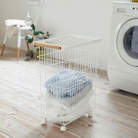 Tosca Slim Rolling Laundry Basket