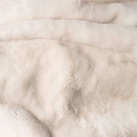 Polar Bear Faux Fur Ivory Bean Bag Chair Slipcover Only