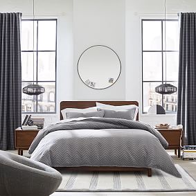 Stripe Wool Rug - Navy