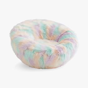 Faux Fur Unicorn Groovy Swivel Chair