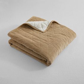 Quilted Corduroy Throw