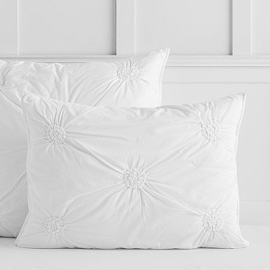 Ruched Rosette Standard Sham