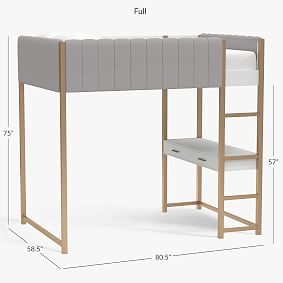 Avalon Full Upholstered Loft Bed