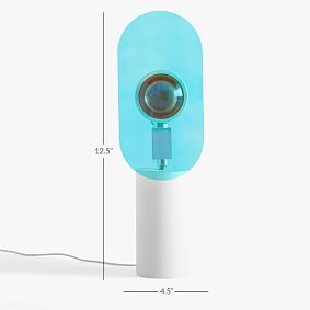 Multicolored White Table Lamp