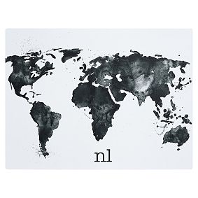 Personalized Desk Mat, World Map