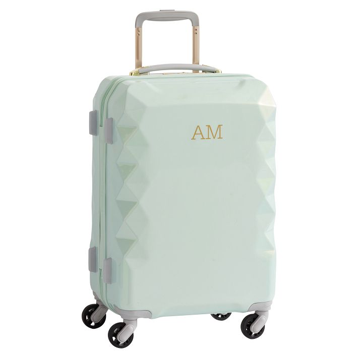 Luxe Hard-Sided Mint Carry-on Spinner Pottery Barn Teen