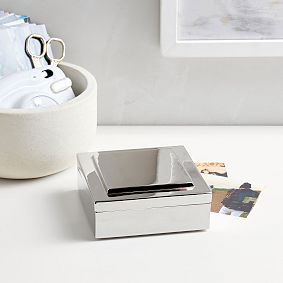 Silver Engravable Keepsake Square Box